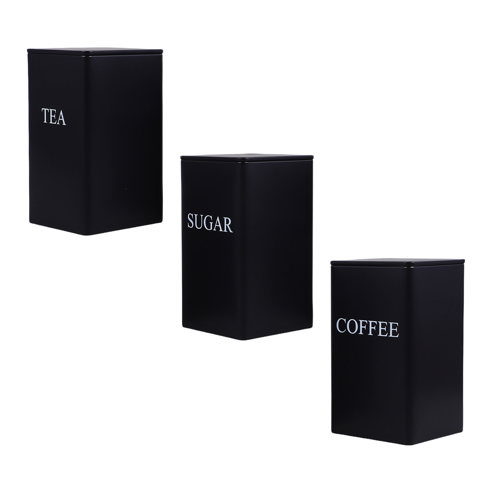 Coffee Tea And Sugar Canisters - Set da 3 contenitori in metallo