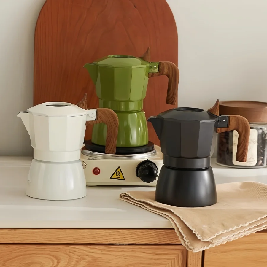Moka Pot Stove - Caffettiera a Doppia Valvola da 100ml,
