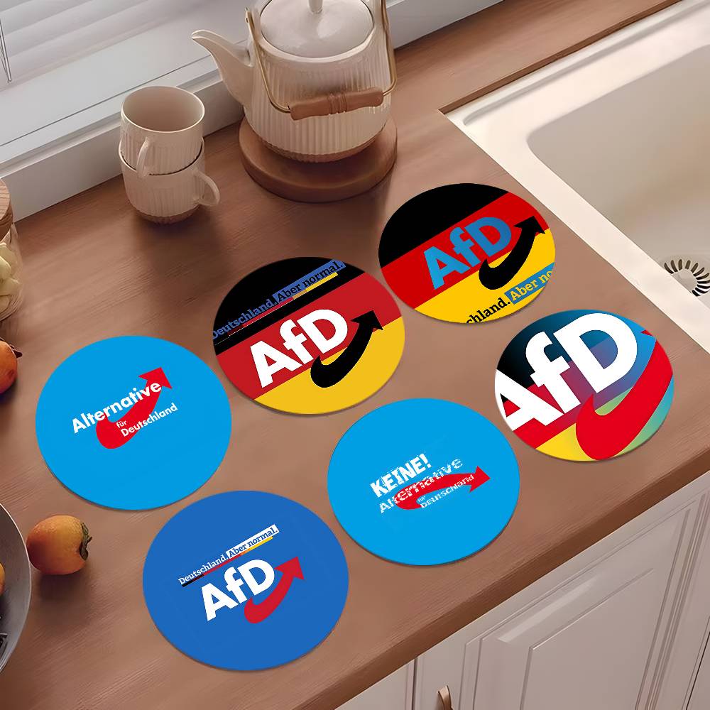 Alternative To Coffee And Tea - Sottobicchieri A-Alternative Afd rotondi in legno