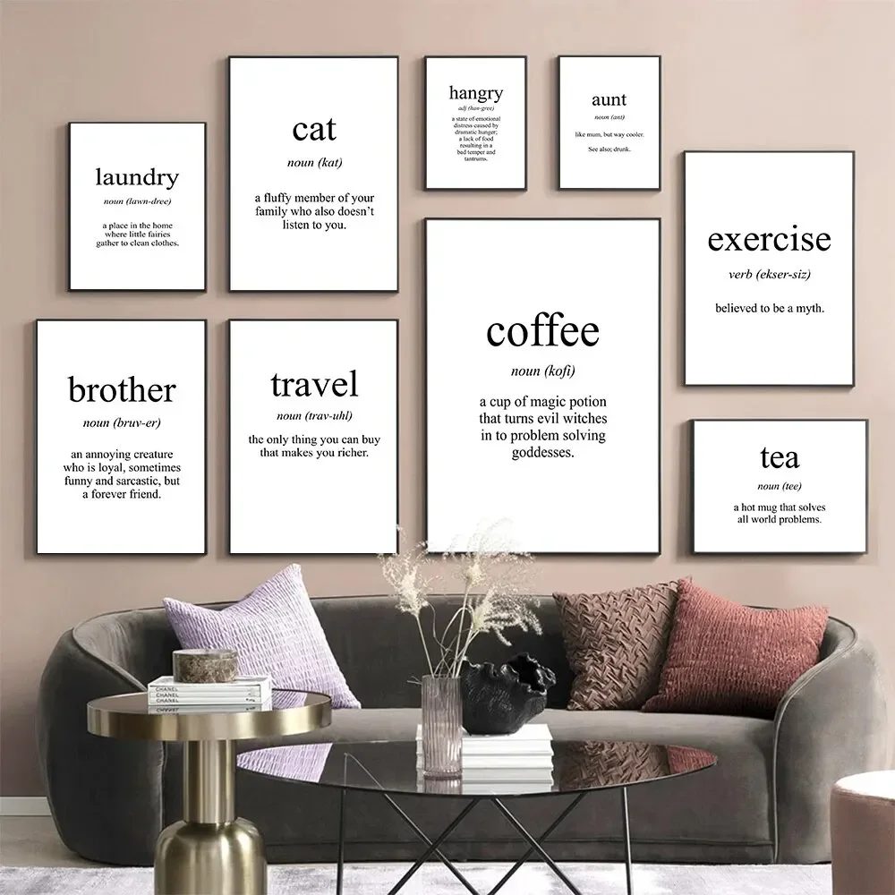 Coffee Tea Meaning - Quadri su tela con citazioni ispiratrici
