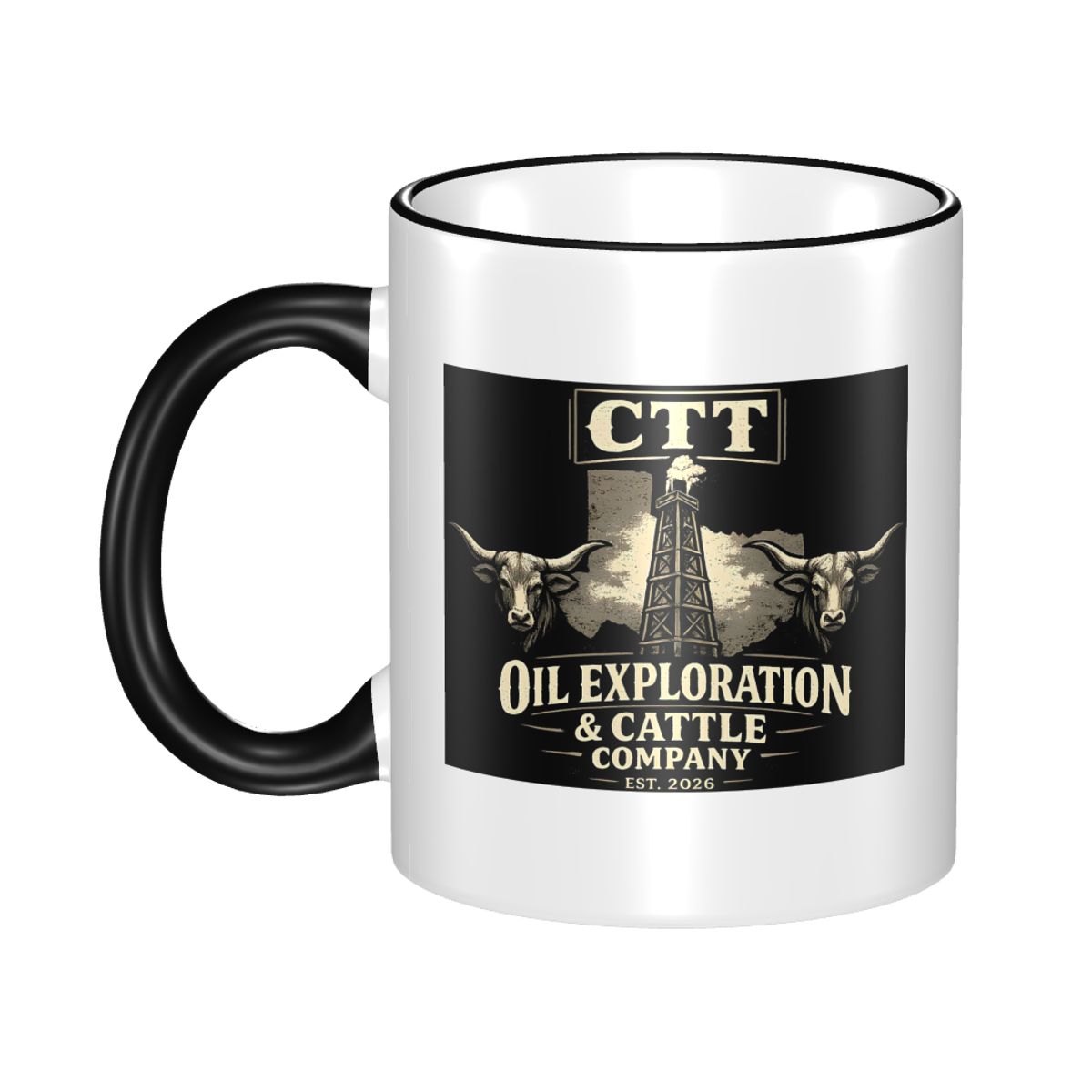 Coffee Tea And Company - Tazza divertente in ceramica CTT Oil