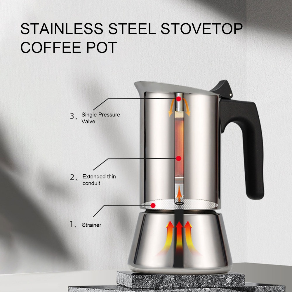 Caffettiera Moka in Acciaio In - Moka Pot Stove recensione e prezzo