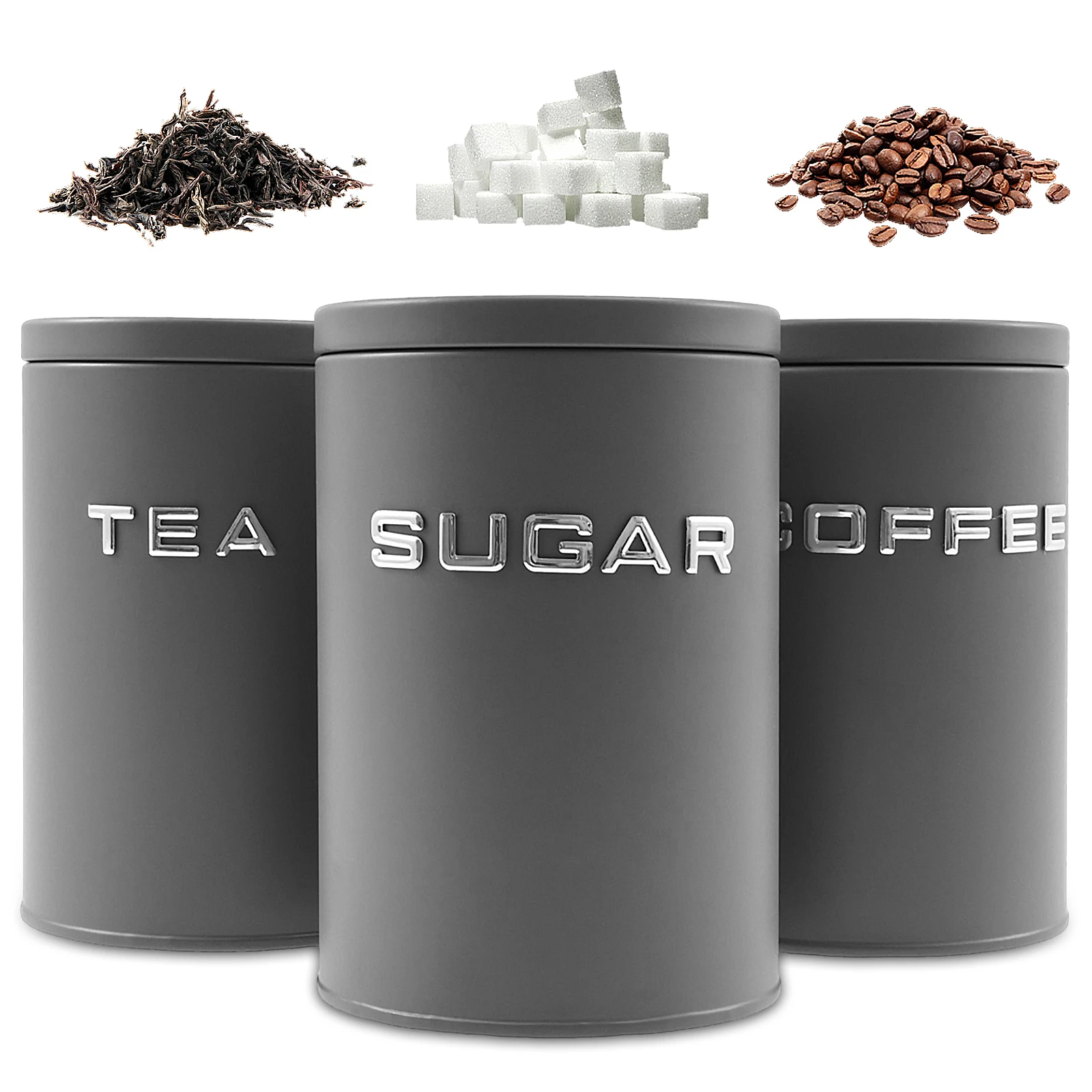 Barattolo di zucchero per tè e - Coffee Tea And Sugar Canisters recensione e prezzo