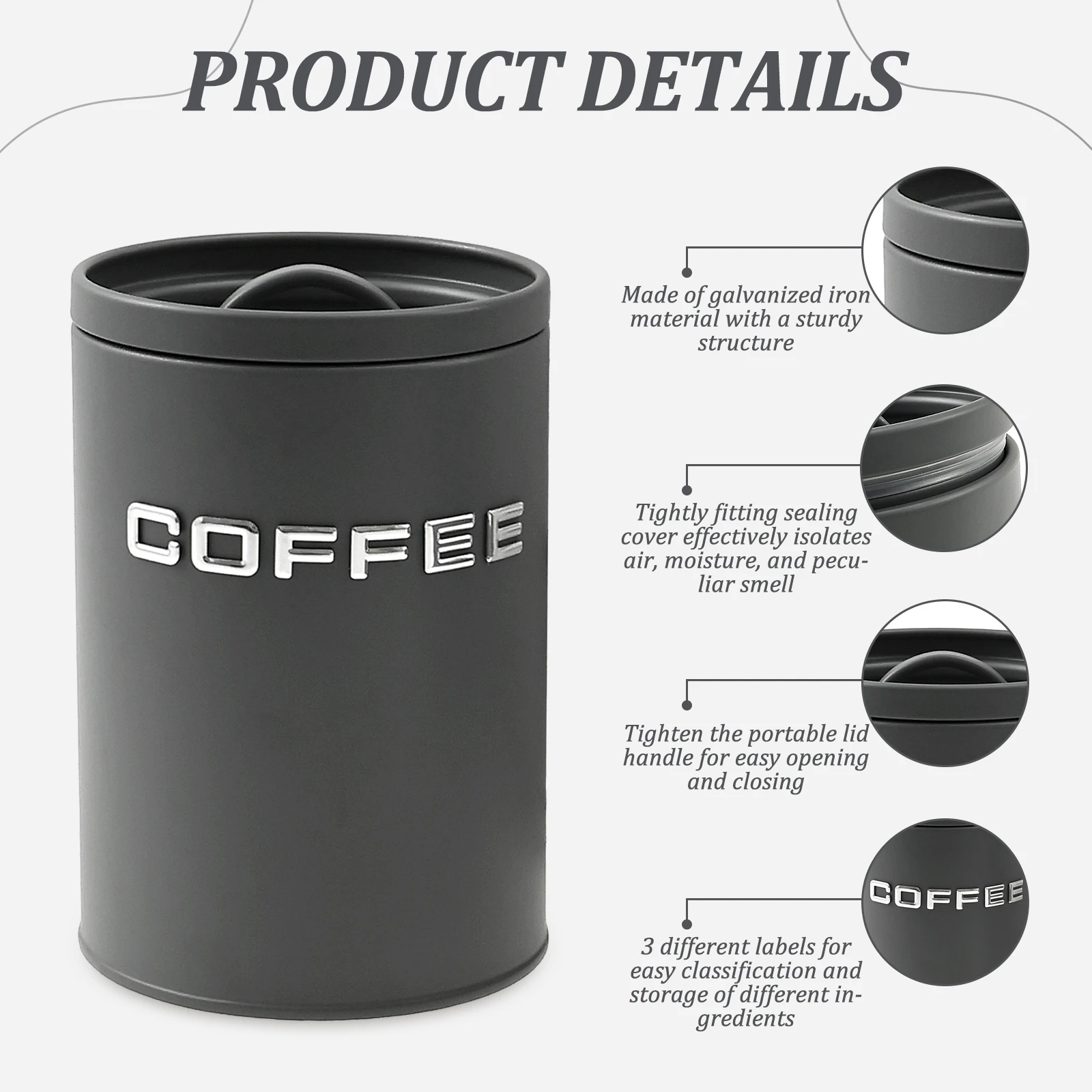 Barattolo di zucchero per tè e - Coffee Tea And Sugar Canisters recensione e prezzo